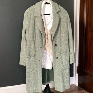 Anthropologie French Mauve Mint Trench xs